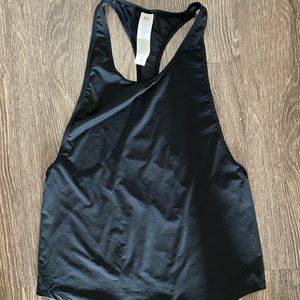 Fabletics black tank with sheer racer back